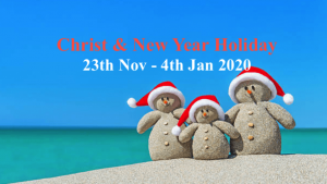 Christmas and New year Holiday 2019 and 2020